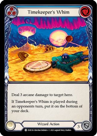 Timekeeper's Whim (Blue) (EVR136) (1st Edition) Rainbow Foil - Everfest