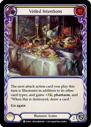 Veiled Intentions (Yellow) (EVR151) (1st Edition) Rainbow Foil - Everfest