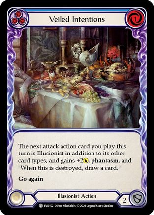 Veiled Intentions (Blue) 1st Edition Rainbow Foil (EVR152) - Everfest | Silver Goblin