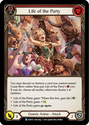 Life of the Party (Red) (EVR161) (1st Edition) Rainbow Foil - Everfest