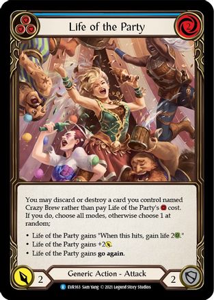 Life of the Party (Blue) (EVR163) (1st Edition) Rainbow Foil - Everfest