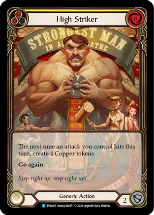 High Striker (Yellow) (Extended Art) (EVR165) (1st Edition) Rainbow Foil - Everfest