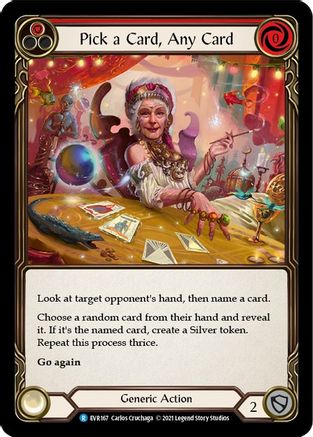 Pick a Card, Any Card (Red) (EVR167) (1st Edition) Rainbow Foil - Everfest