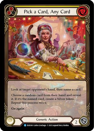 Pick a Card, Any Card (Yellow) (Extended Art) (EVR168) (1st Edition) Rainbow Foil - Everfest