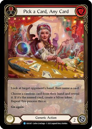 Pick a Card, Any Card (Red) (Extended Art) (EVR167) (1st Edition) Rainbow Foil - Everfest