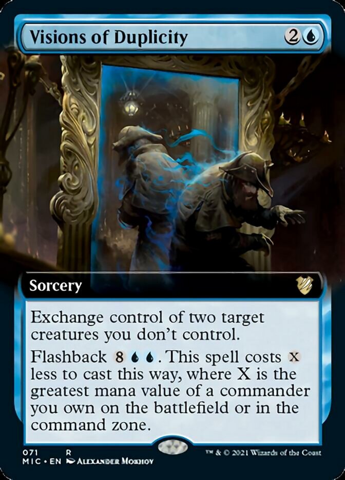 Visions of Duplicity (Extended Art) [Innistrad: Midnight Hunt Commander] | Silver Goblin