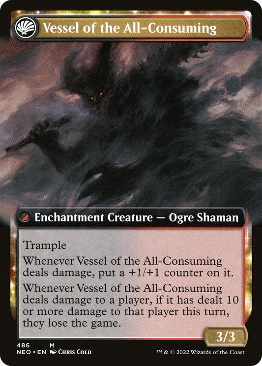 Hidetsugu Consumes All // Vessel of the All-Consuming (Extended Art) [Kamigawa: Neon Dynasty] Foil