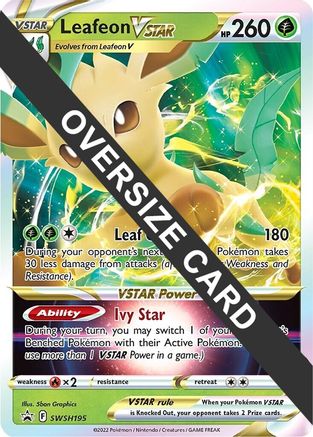 Leafeon VSTAR (SWSH195) (Jumbo Card) [Sword & Shield: Black Star Promos] | Silver Goblin