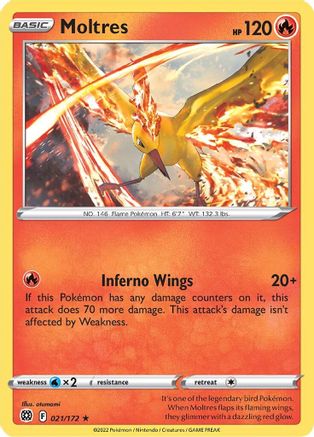 Moltres (21) Reverse Holofoil - Brilliant Stars