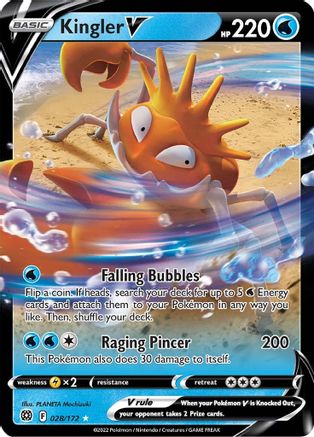 Kingler V (28) Holofoil - Brilliant Stars