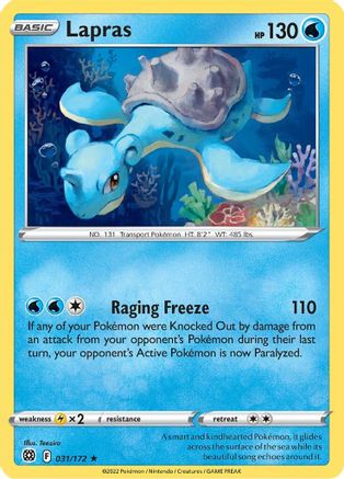 Lapras (31) Reverse Holofoil - Brilliant Stars