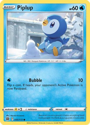 Piplup (35) Reverse Holofoil - Brilliant Stars