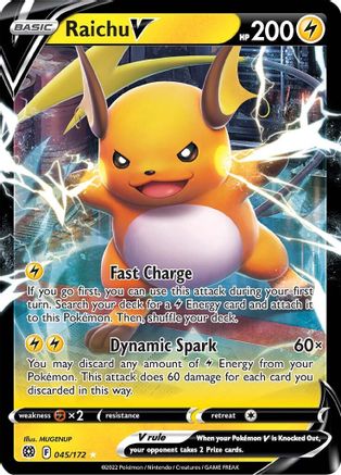 Raichu V (45) Holofoil - Brilliant Stars