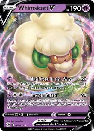 Whimsicott V (64) Holofoil - Brilliant Stars