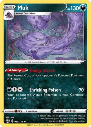 Muk (085/172) [Sword & Shield: Brilliant Stars] Reverse Holofoil