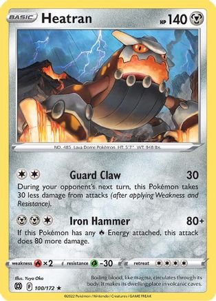 Heatran (100) Reverse Holofoil - Brilliant Stars