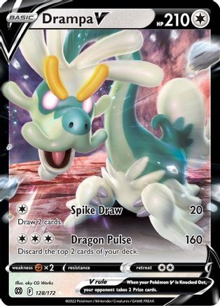 Drampa V (128) Holofoil - SWSH09 Brilliant Stars