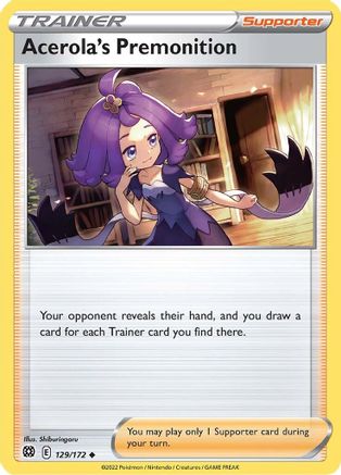 Acerola's Premonition (129/172) [Sword & Shield: Brilliant Stars] Reverse Holofoil