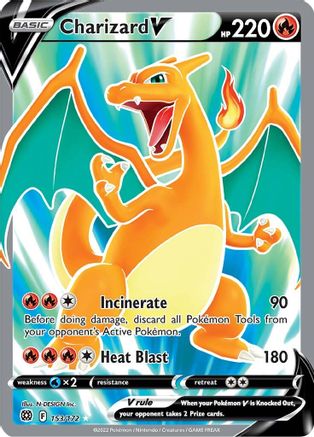 Charizard V (Full Art) (153) Holofoil - Brilliant Stars