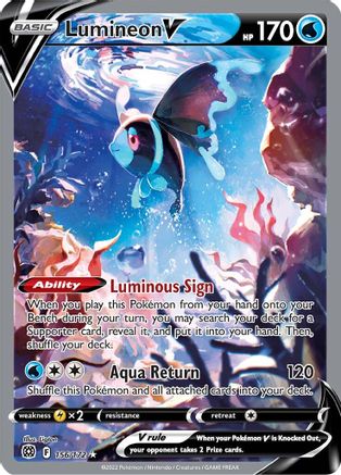 Lumineon V (Alternate Full Art) (156) Holofoil - Brilliant Stars