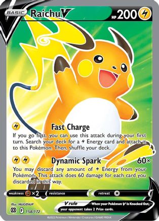 Raichu V (Full Art) (158) Holofoil - Brilliant Stars