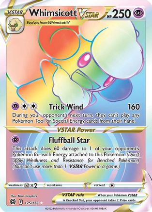 Whimsicott VSTAR (Secret) (175) Holofoil - Brilliant Stars