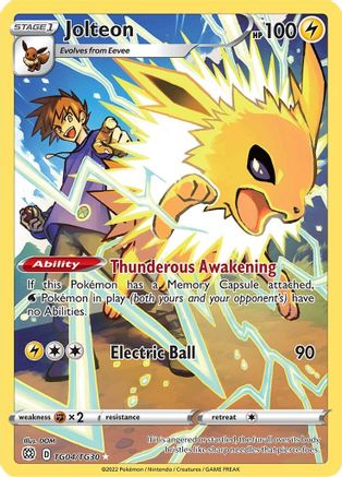 Jolteon (TG04) Holofoil - Brilliant Stars Trainer Gallery