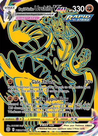 Rapid Strike Urshifu VMAX (Secret) (TG30) Holofoil - Brilliant Stars Trainer Gallery