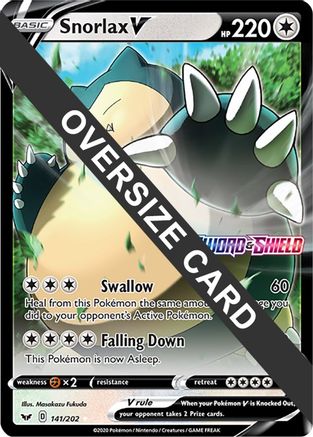 Snorlax V (141/202) (Oversized) [Sword & Shield: Base Set] | Silver Goblin