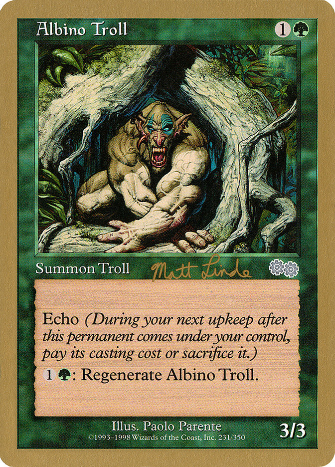 Albino Troll (Matt Linde) [World Championship Decks 1999] | Silver Goblin