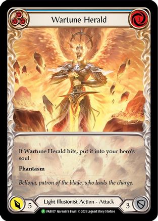 Wartune Herald (Blue) (Extended Art) - FAB037 (FAB037) Rainbow Foil - Flesh and Blood: Promo Cards