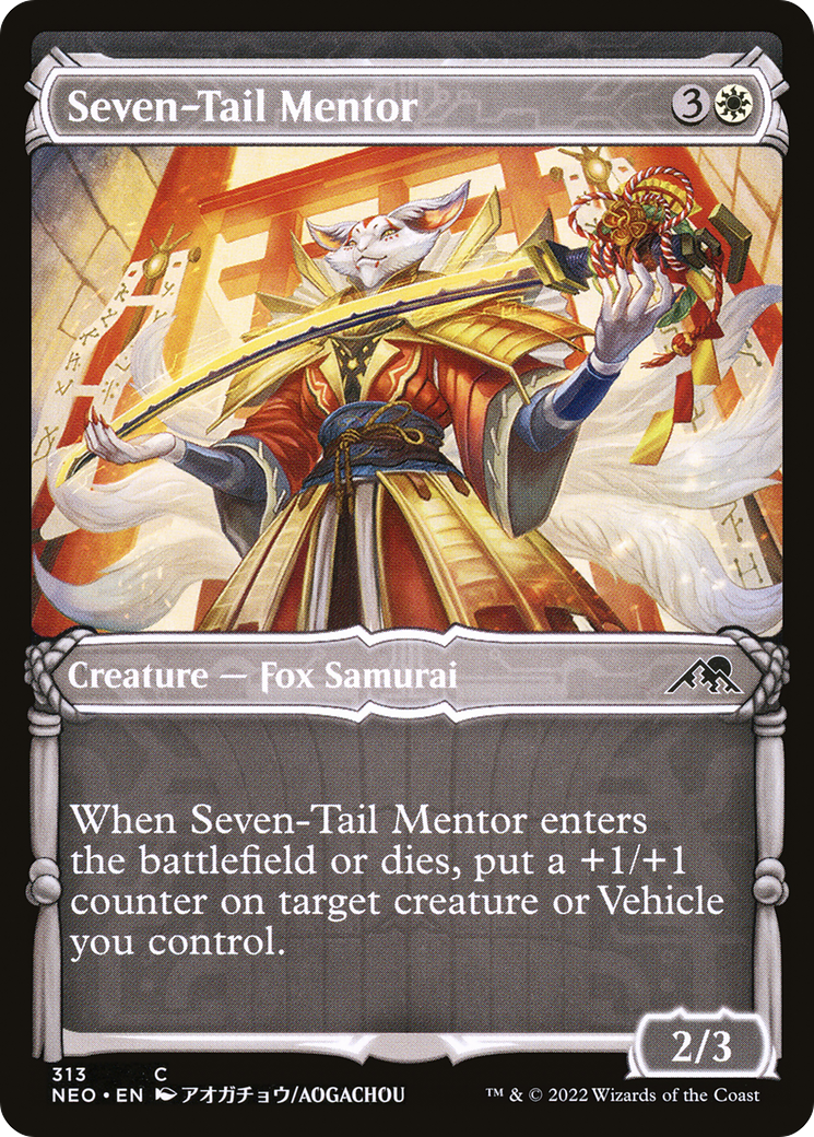 Seven-Tail Mentor (Showcase) (313) - Kamigawa: Neon Dynasty