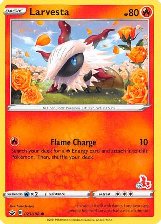 Larvesta (#36 Cinderace) (23) - Battle Academy 2022