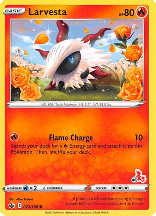 Larvesta (#46 Cinderace) (23) - Battle Academy 2022