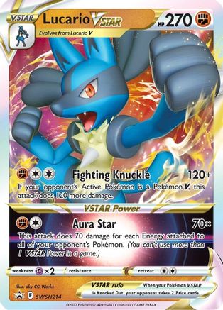Lucario VSTAR - SWSH214 (SWSH214) Holofoil - SWSH Sword & Shield Promo Cards