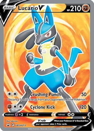 Lucario V - SWSH213 (SWSH213) Holofoil - SWSH Sword & Shield Promo Cards