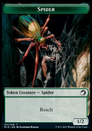 Wolf // Spider Double-Sided Token [Innistrad: Midnight Hunt Tokens] Foil