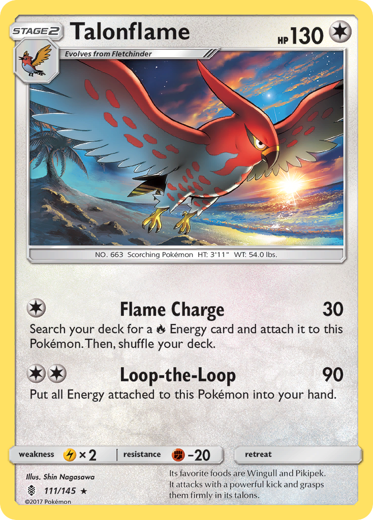 Talonflame (111/145) [Sun & Moon: Guardians Rising] | Silver Goblin