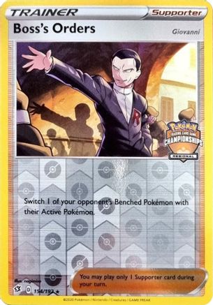 Boss's Orders - 154/192 (Regional Championships) (154) Reverse Holofoil - League & Championship Cards
