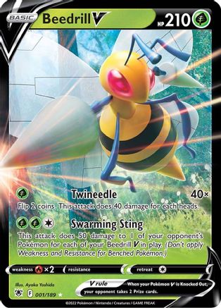 Beedrill V (001/189) [Sword & Shield: Astral Radiance] | Silver Goblin