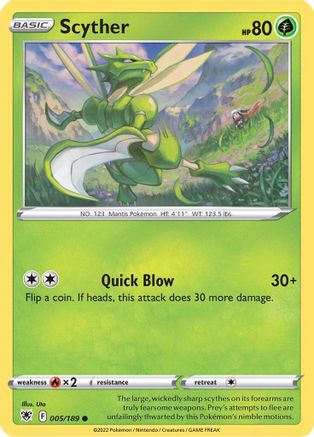 Scyther (005/189) [Sword & Shield: Astral Radiance] Reverse Holofoil