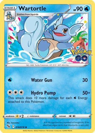 Wartortle (16) Reverse Holofoil - Pokemon GO