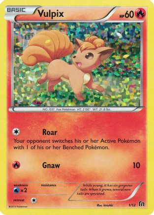 Vulpix - 1/12 (1) Holofoil - McDonalds Promos 2016
