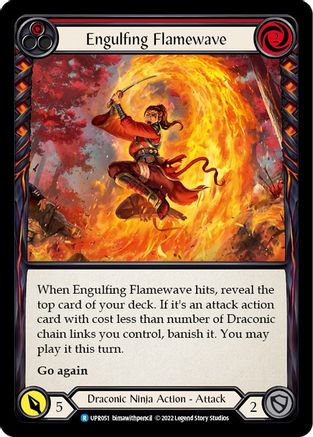 Engulfing Flamewave (Red) (UPR051) Rainbow Foil - Uprising