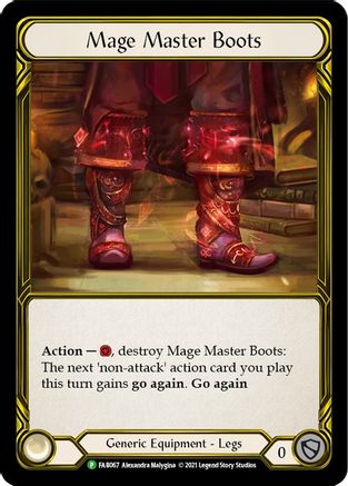 Mage Master Boots (Golden) (FAB067) Cold Foil - FaB Promos