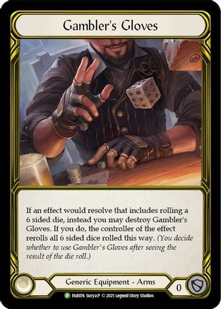 Gambler's Gloves (Golden) (FAB074) Cold Foil - FaB Promos