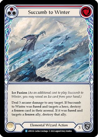 Succumb to Winter (Red) (UPR110) Rainbow Foil - Uprising