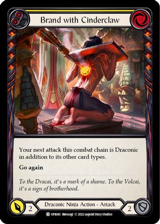Brand with Cinderclaw (Yellow) (UPR061) Rainbow Foil - Uprising