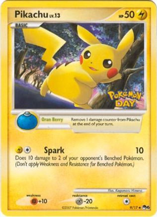 Pikachu (Pokemon Day Stamped) (9) - POP Series 6