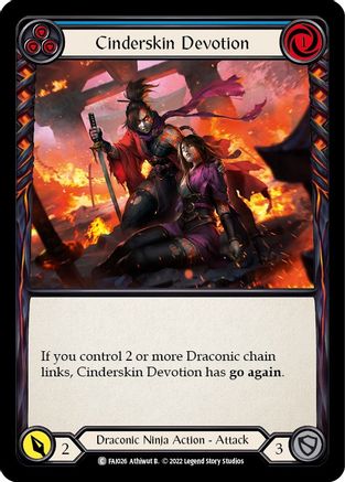 Cinderskin Devotion (Blue) (FAI026)  - Blitz Deck: Uprising - Fai